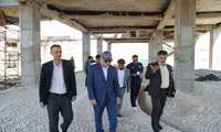 بازدید معاون هماهنگی امور عمرانی استاندار، فرماندار و رئیس دانشگاه خلیج فارس از پروژه احداث ساختمان دانشکده فنی و مهندسی شهرستان جم